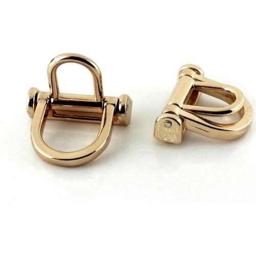 1pcs Metal Double Swivel D-ring Bag Side Hanger Hooks With Screws for Leather Craft Bag Strap Belt Handle Shoulder Webbing