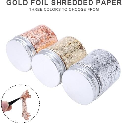 10g DIY Crafts Gold Leaf Foil Resin Mold Fillings Flakes Aluminum Can Lid For Interior Design And Artistic Work