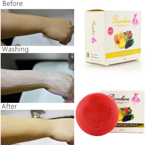 100g Thailand Mask Natural Handmade Whitening Soap Fruits Extract Whitening Reduce Dark Spot White Skin Fast Bright Hot Selling