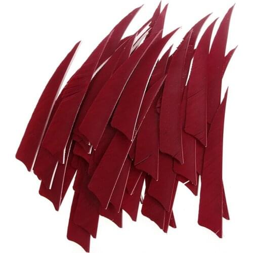 50Pcs 4 inch Shield Shape Turkey Feather Arrow Archery Hunting Fletching for DIY