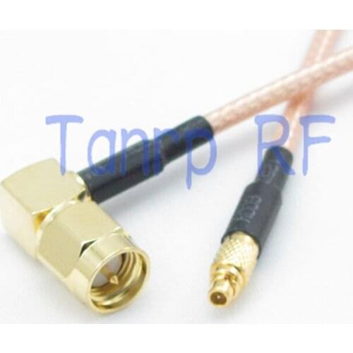 6in MMCX male plug to SMA male plug right angle RF adapter connector 15CM Pigtail coaxial jumper cable RG316 extension cord