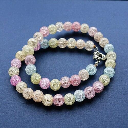 8mm Candy color beads necklace Childrens necklace