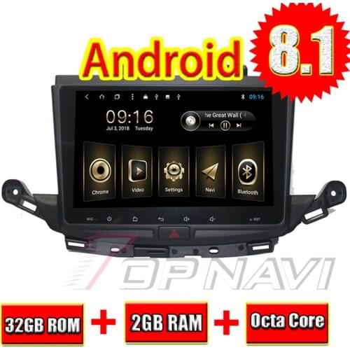 9'' Android 8.1 Auto GPS Navigation for Buick Verano 2015 Topnavi Car DVD Players Audio with OBD2 support WIFI Bluetooth