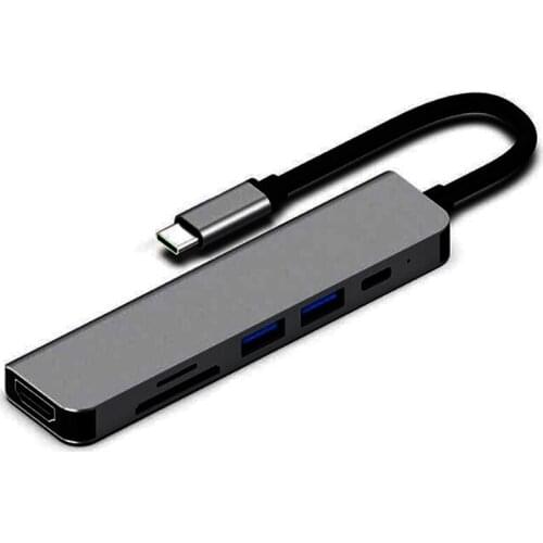 USB HUB C HUB Adapter 6 in 1 USB C to USB 3.0 HDMI-Compatible Dock for Pro USB-C Type C 3.0 Splitter