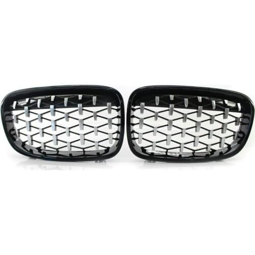 Front Kidney Bumper Diamond Grille Grill For BMW 1 Series F20 F21 2011 2012 2013 2014