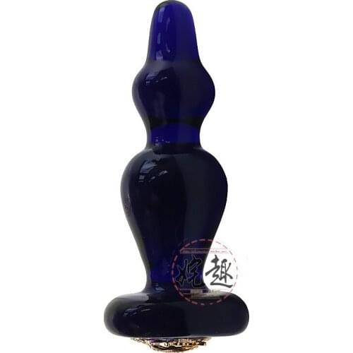 Thick Glass Anal Plug Posterior Chamber Stimulation Anus Chrysanthemum Pick Out Orgasmic Tools Male and Female Masturbator