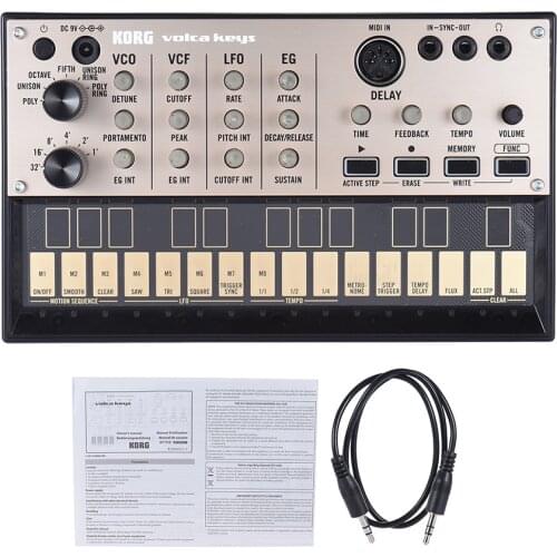 KORG VOLCA KEYS Analog Synthesizer Synth Built-in Delay Effect Loop Sequencer with MIDI In 3.5mm Sync In/ Out Headphone Jacks
