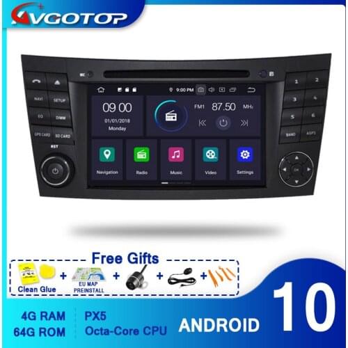 AVGOTOP 4GB+64GB Android 9.0 Radio CAR DVD PLAYER for MERCEDES-BENZ E CLASS W211 MP3 MP4 Wifi Vehicle GPS Multimedia