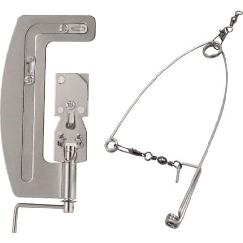 Automatic Fishing Hooks Line Tier + Hook Trigger Spring Machine Stainless Steel Fish Hook Line Knotter Tying Fish Catch 2020