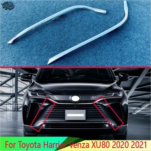 For Toyota Harrier Venza XU80 2020 2021 Car Accessories ABS Chrome Front grille in the net side decoration