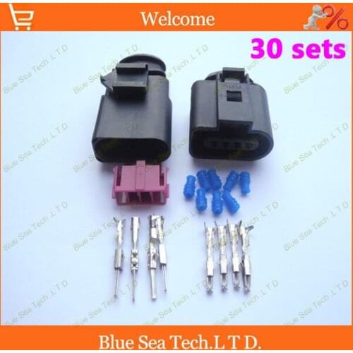 30 sets 4Pin car connector,Car Intake air pressure sensor plug,Car waterproof electrical connector for VW Audi etc