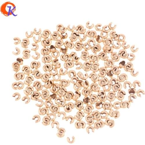 Cordial Design Wholesale 4mm 1000Pcs Copper Smooth Round Crimp Beads Crimp Covers For DIY Jewelry Accessories CDWB-701045