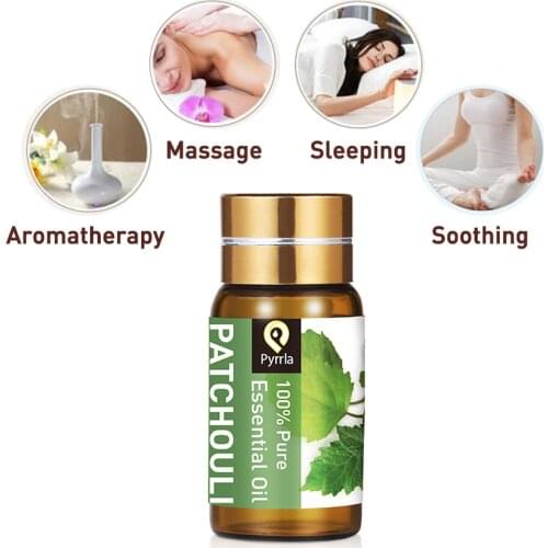 Pyrrla 5ml Patchouli Pure Essential Oils For Aromatherapy Diffuser Humidifier Clary Sage Rosemary Cinnamon Jasmine Essential Oil