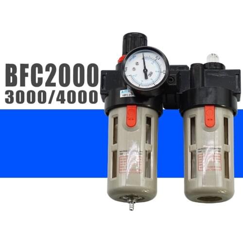 G1/4'' BFC2000 Air Filter Regulator Lubricator Combination G3/8'' BFC3000 G1/2'' BFC4000