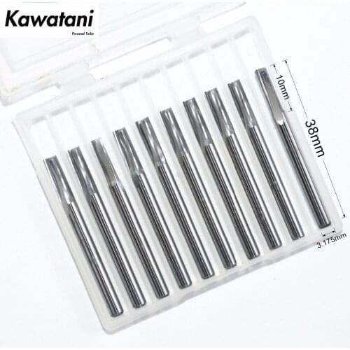 3.175mm*10mm,10pcs,CNC machine solid carbide end mill,woodworking milling cutter,2 Flutes straight end mill,Foam,EVA board