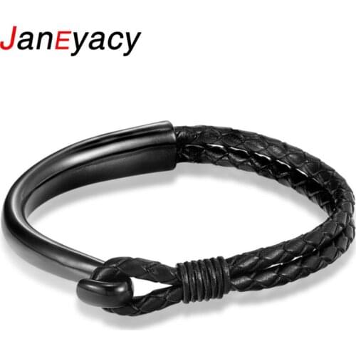2019 HOT Fashion Men Bracelet Women Anchor Bracelets Stainless Steel Leather Bracelet Man Gifts Jewelry Pulseira
