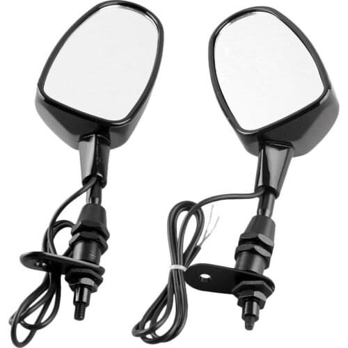 LUCKMART Motorcycle Rearview Mirror Pair Of Universal Adjustable Turn Signal Mirror Kits-6mm Thread Suitable For Most Motorcycle