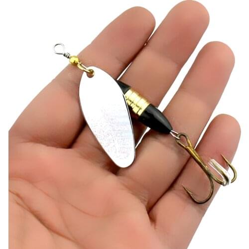 1pcs 85mm 18g rotated Sequins spinner Metal Fishing Lures Artificial Spoon Lures 4# Hook Hard Bait For Fishing Tackles Pesca