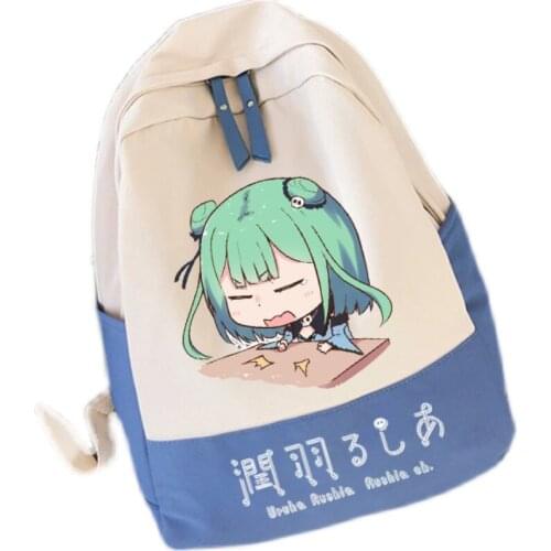 Vtuber Hololive Uruha Rushia Youtuber Cosplay Cute Backpack Cartoon Female Girls Bag Students School Bookbag Fashion Daily Gifts