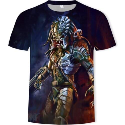 Brand series horror pattern T-shirt men 3D printed shirt casual modern short-sleeved breathable polyester 2021