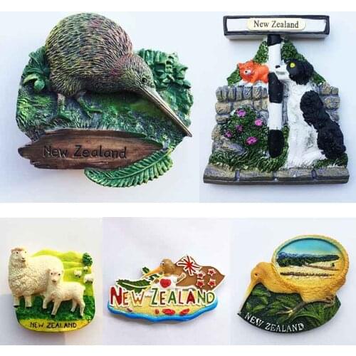 New Zealand Fridge Magnets Tourist Souvenirs Kiwi Sheep Cute Animals Refrigerator Magnetic Stickers on The Fridge Home Decor