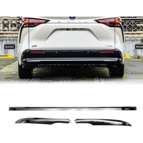 For 2021 2022 Toyota Sienna Trunk Tailgate Rear Door Lid Cover Garnish Trim Car Accessories Styling ABS 3PCS