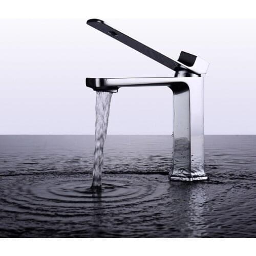 Basin Faucet Bathroom Sink Mixer Tap Total Brass Hot & Cold Faucet Deck Mounted Lavatory Basin Tap Unique design Water Crane Tap