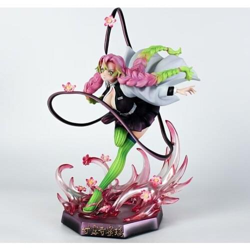 Anime Demon Slayer Blade Kanroji Mitsuri Koisha Scene Statue Sexy Beauty Model Box Figure Approx 21cm