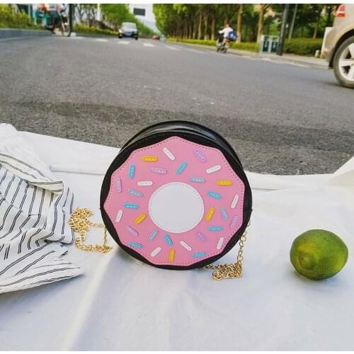 Fun Cartoons Candy-colored Donuts Small Crossbdoy Bag For Women 2020 Purses And Handbag Clutch Bag Shoulder Bag With Chain Strap