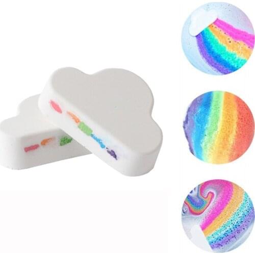 1pc Rainbow Bath Salt Ball Moisturizing Exfoliating Bath Soap Strawberry Grape Coconut Bubble Bath Skin Care Bath Supplies