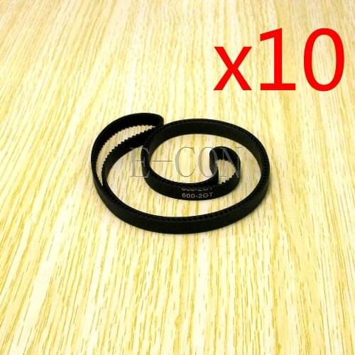 10pcs/lot 600-GT2 Loop Timing Belt Width 6mm GT2 Belt Rubber Fiberglass Inner Length 600mm 300 Teeth for GT2 Timing Pulley