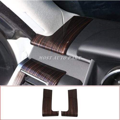 ABS Plastic Red Ash Wood Grain Interior Dashboard Decoration Cover Trim For Land Rover Range Rover Sport 2014-2017 2pcs