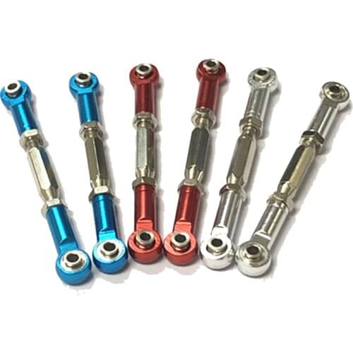 2pcs Metal Adjustable Steering Servo Link Rod for 1/10 Traxxas Slash RC Car Parts