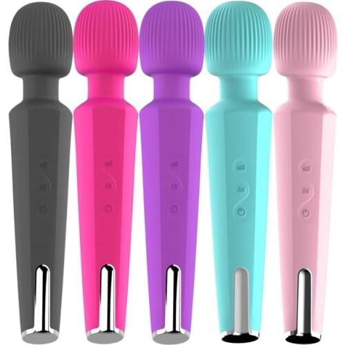 20 Speeds Magic Wand Vibrators For Women Powerful Massager Stick AV Sexy Nipple Clit Vibrator Sex Toys For Women Adults