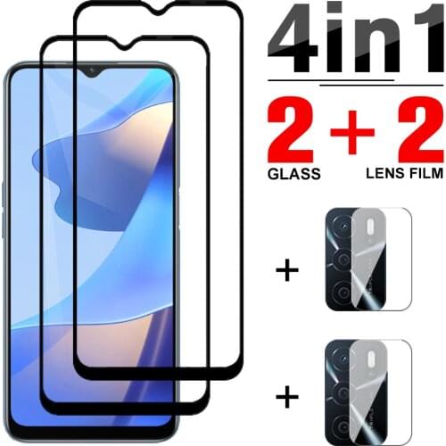 4in1 Full Cover Tempered Glass Case For OPPO A16 A15 A15S Protecive Film For oppo A 16 A94 A74 A54 4G 5G oppoA16 Lens Protector