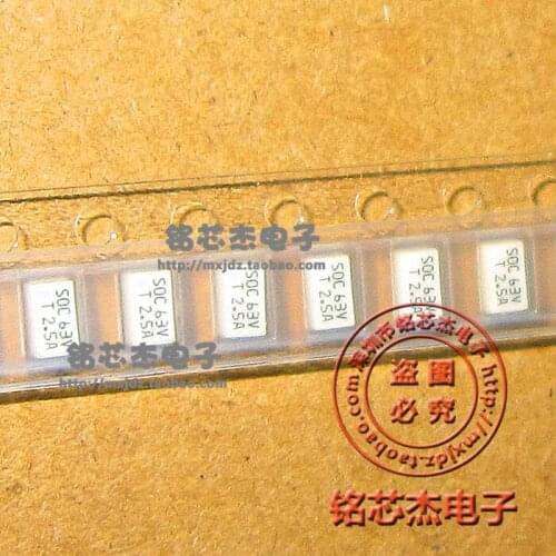 Free Shipping 10PCS/LOT SOC63V T2.5A MMCT2.5A SMD 1206 FUSE new and original in stock