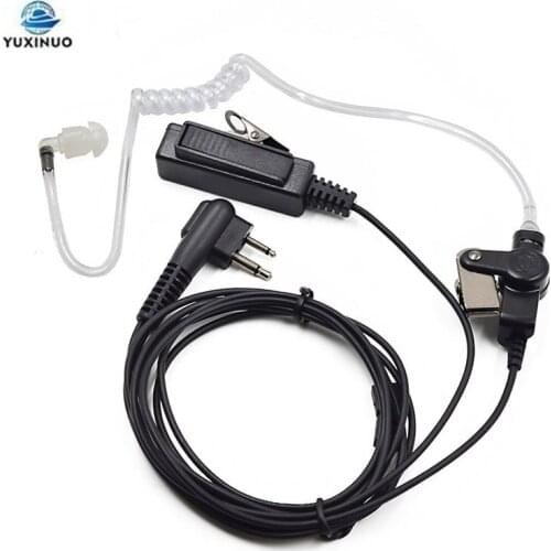 Security 2-Pin Acoustic Air Tube Earpiece Headset PTT Mic for Motorola Walkie Talkie EP450 GP300 CP040 CP140 CP180 CP200 Radio