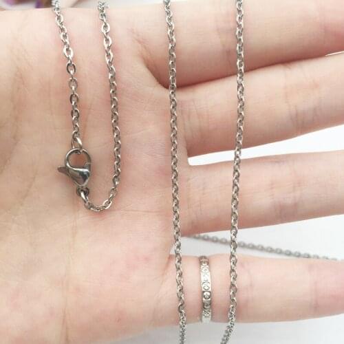 10pcs/lot 50cm-55cm Stainless Steel Necklace Chain 2mm thickness chain