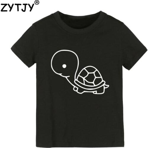 Baby Turtle Print Kids tshirt Boy Girl t shirt For Children Toddler Clothes Funny Top Tees Drop Ship Y-58