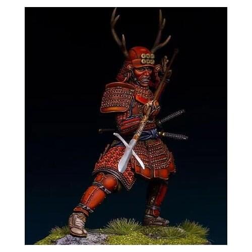 Resin Figure 1/24 ancient warrior stand with armour Model Unassambled Unpainted Figure Building Kit