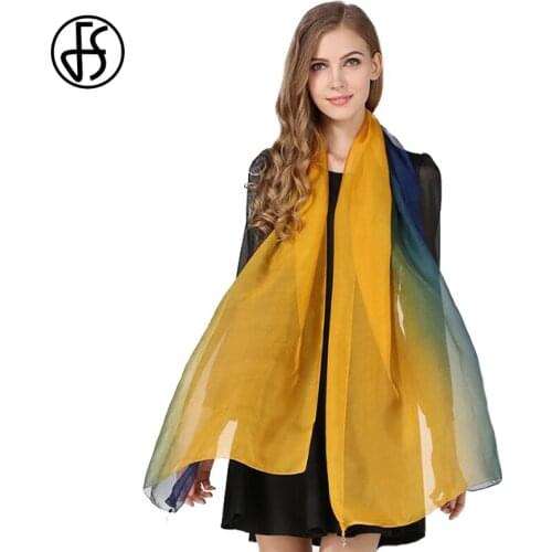 Женские шелковые шарфы FS China At AliExpress