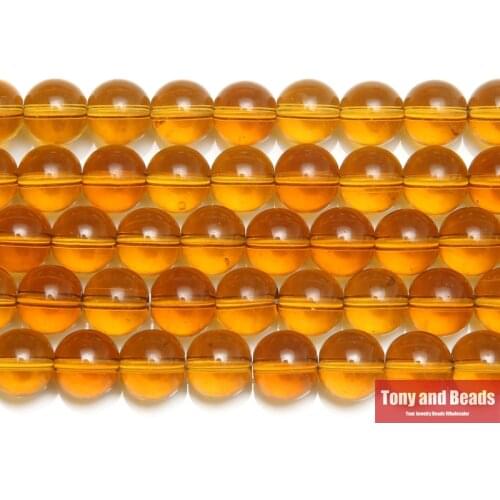 Smooth Lt Brown Glass Loose Beads 15" Strand 6 8 10 12 MM Pick Size For Jewelry Making