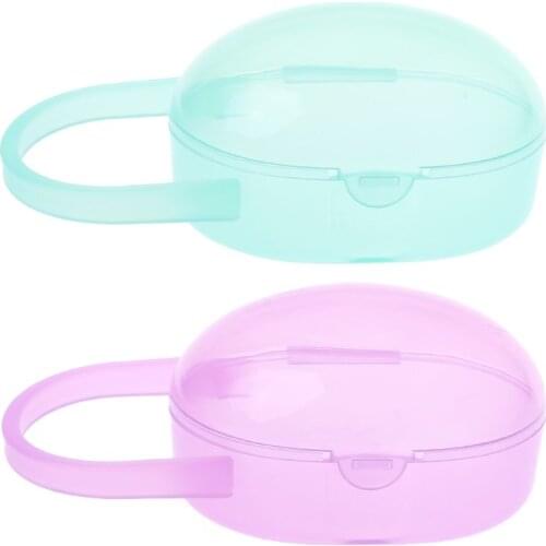 Baby Nipple Container Box Portable Carry Cases Teether Storage Organizer Plastic Pacifier Soother Case Mini Transparent Cover