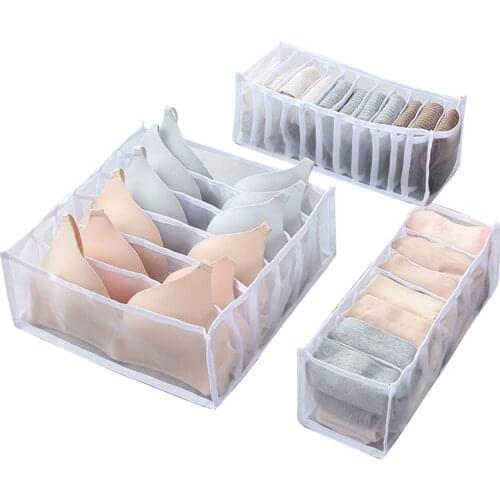 1/3PCs Clothing Storage Basket Fabric Compartment Wardrobe Women Men Underwear Sock Storage (Big 6 Grids + 7 Grids + 11 Grids)