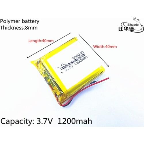 BIHUADE Liter energy 1pcs/lot 804040 3.7V 1200mah Lithium polymer Battery