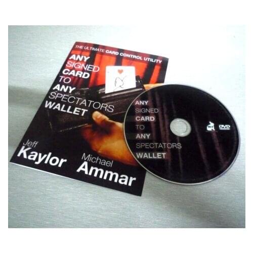 Any Card To Any SpectatorS Wallet (DVD + Gimmick) Magic Trick Black Color Street Close-Up Stage Card Magic Props Illusion