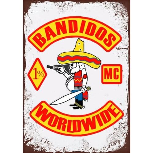 Metal Tin Sign Bandidos Mc Decor Bar Pub Home Vintage Retro Poster(Visit Our Store, More Products!!!)