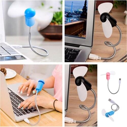 Mini Snake Fan Silent Soft Leaf Fan Computer Usb Fan Bendable Freely Mini Soft Leaf Snake Silent Fan(random)