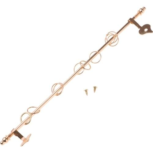 12th Dolls House Mini Curtain Rod Golden Exquisite Furniture Accessories