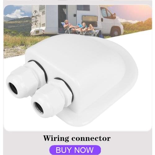 ABS Roof Grommet Caravan and Marine Roof Mount Cable Entry with IP68 Glands Solar Cable Entry Plate Double Hole